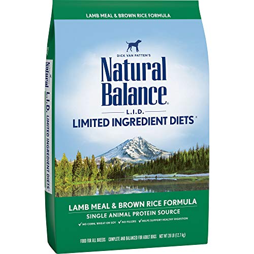 Natural balance l. I. D. Limited ingredient diets dry dog food with grains, lamb meal & brown rice formula, 28 pounds