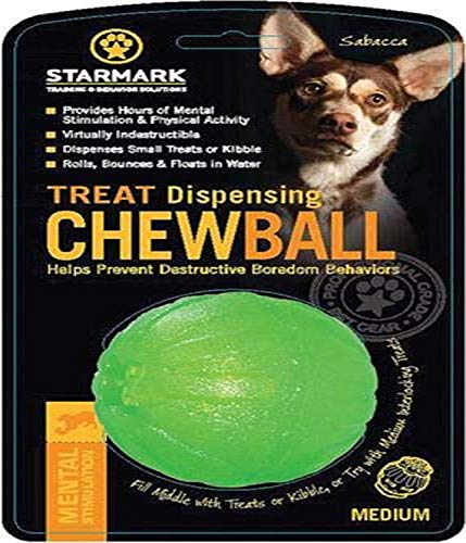 Treat dispensing chew ball, medium