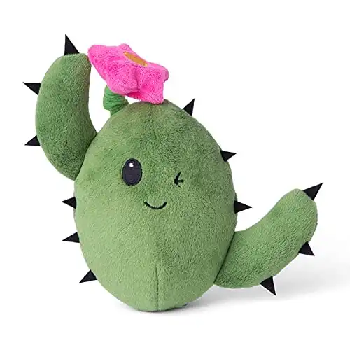 Barkbox 2-in-1 interactive plush puzzle dog toys - squeaky pet and puppy enrichment toys for small, medium, and large dogs | consuela the cactus